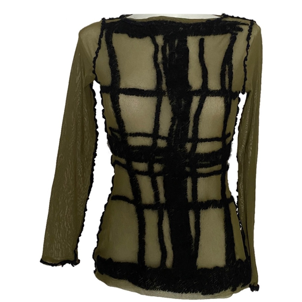 Jean Paul Gaultier Maille Femme Green Netted Mesh Top